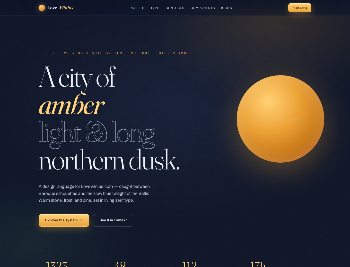 LoveVilnius.com — Style Guide / Baltic Amber v1