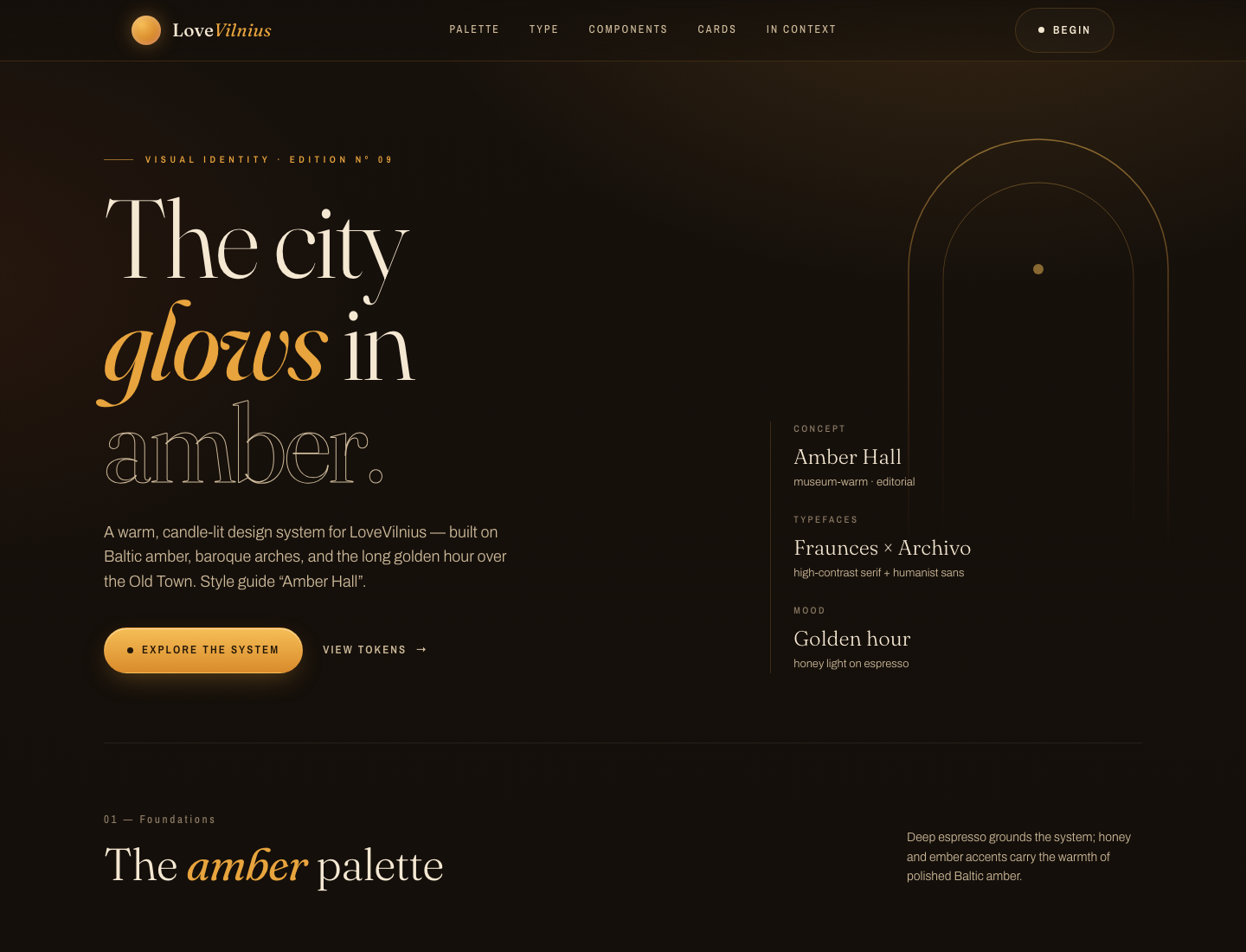 LoveVilnius — Amber Hall · Style Guide v1