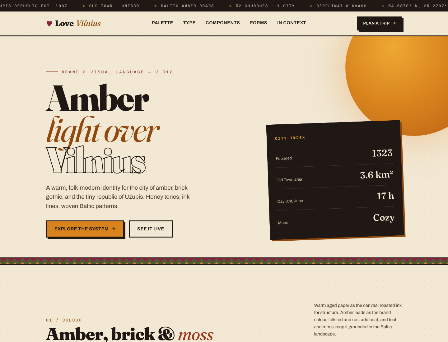 LoveVilnius — Amber Folk Style Guide v2