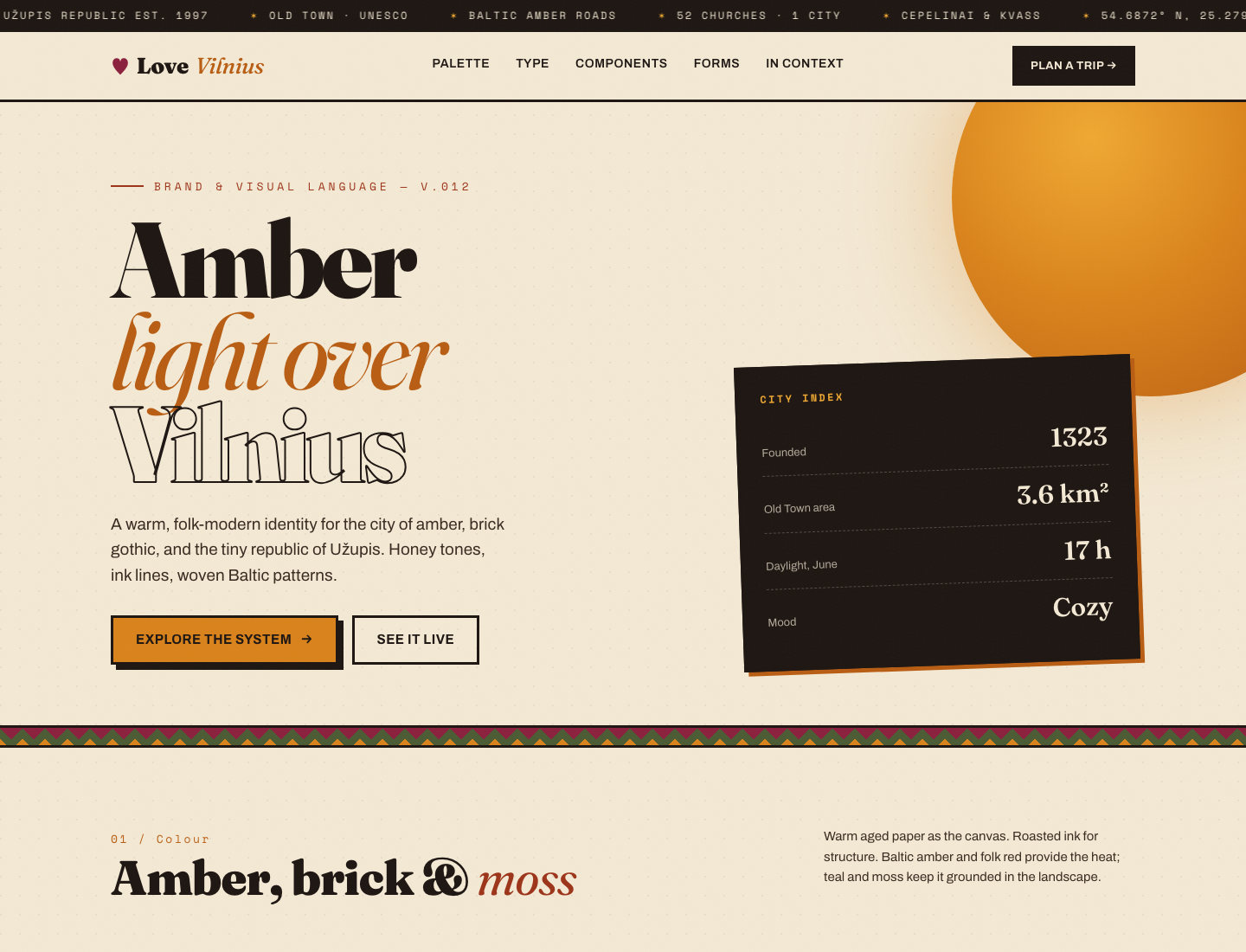 LoveVilnius — Amber Folk Style Guide v1