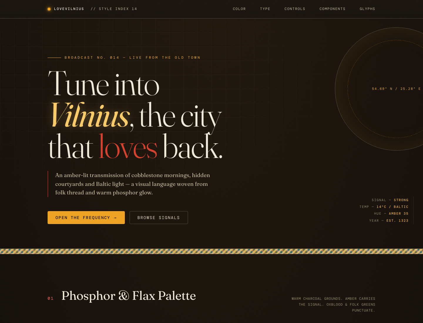 LoveVilnius.com — Amber Transmission / Style Guide v2