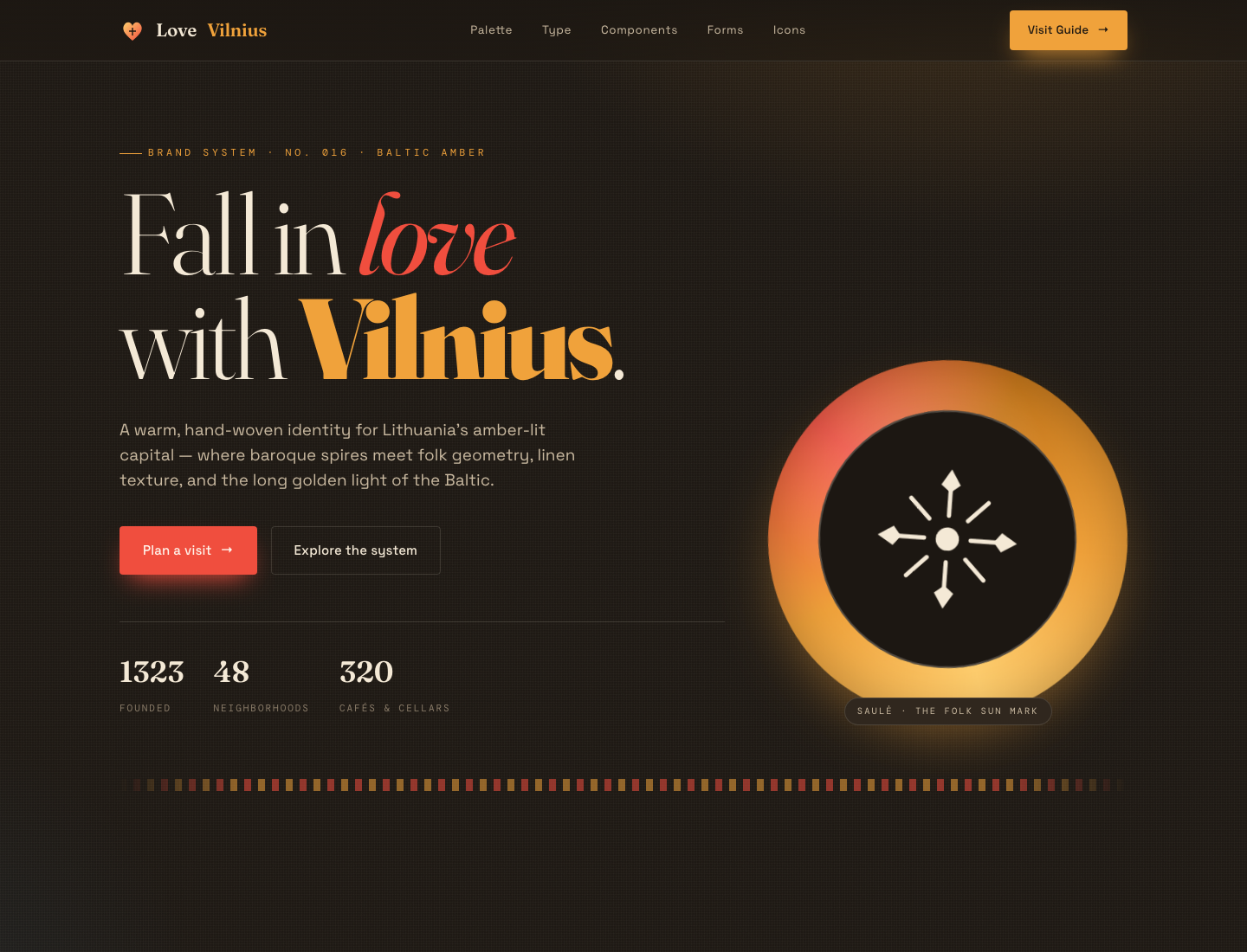 LoveVilnius — Baltic Amber & Folk · Style Guide v1
