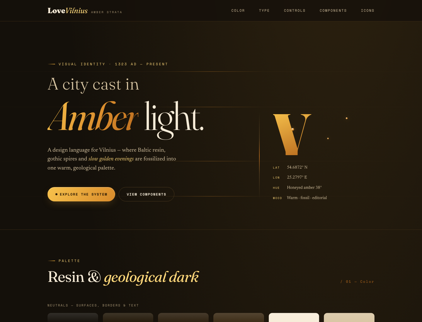 Love Vilnius — Amber Strata · Style Guide v2