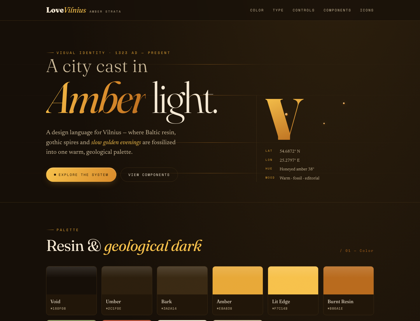 Love Vilnius — Amber Strata · Style Guide v1