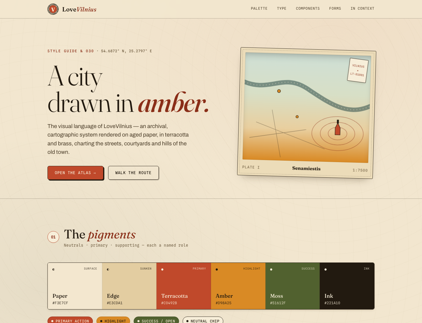 LoveVilnius — Amber Cartography Style Guide v2