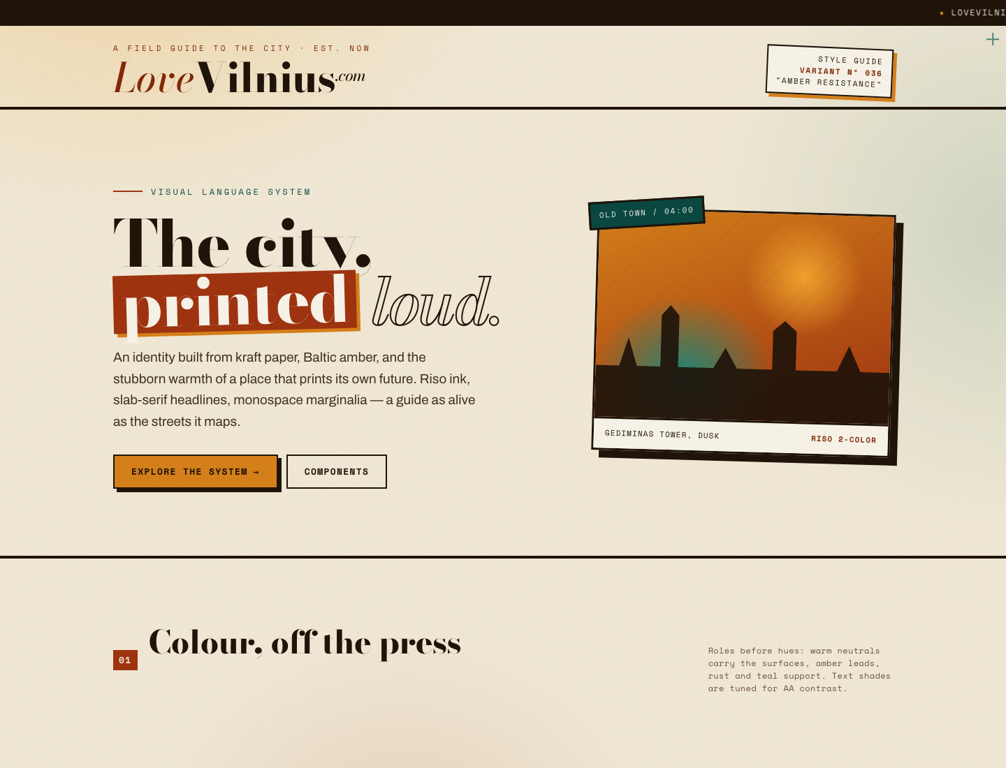 LoveVilnius.com — Style Guide / Amber Resistance v2