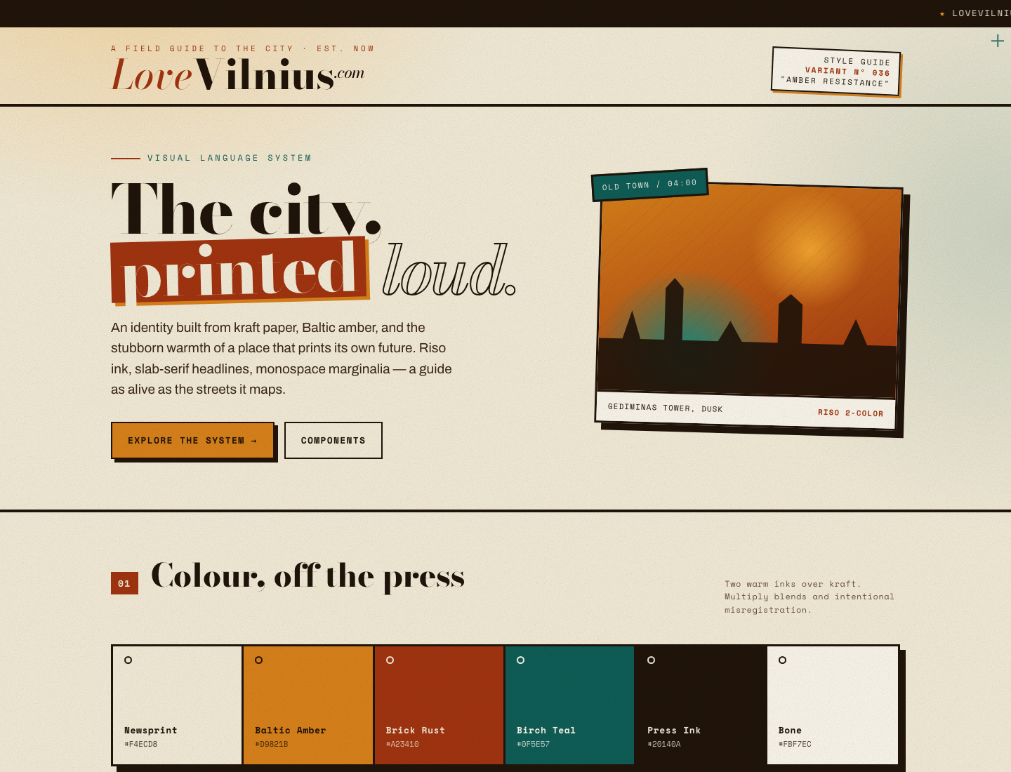 LoveVilnius.com — Style Guide / Amber Resistance v1